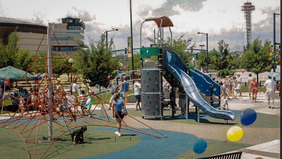 The dream for the Downtown Children’s Playground is realized in 2006.