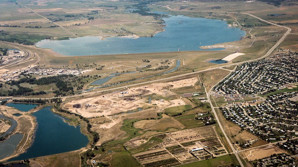 Ariel photograph of the Chatfield Reallocation Project