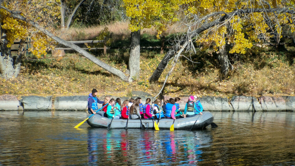 Fifth grade students spend a day on the South Platte River as part of a SPREE field trip with the Greenway Foundation