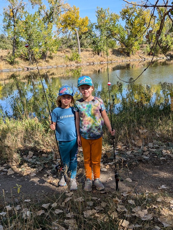 Family Fishing Day 2024 Sisters with Fishing Rods